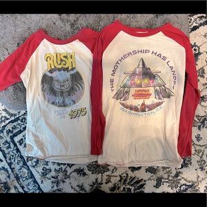 Two hip music baseball tees from Rowdy Sprout